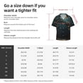 thumbnail image 5 of Xecao Magical Library Butterfly Night Pattern Men's Short-Sleeve Cuban Collar Button-Down Shirt with Chest Pocket Lightweight Tropical Vacation Shirt-Medium, 5 of 5