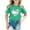 Green-8, variant on Fshinging Toddler Girls T Shirts Sequin Football Graphic Summer Tees Tops Glitter Print Short Sleeve Crew Neck Kids Clothes Size 3-4 Years