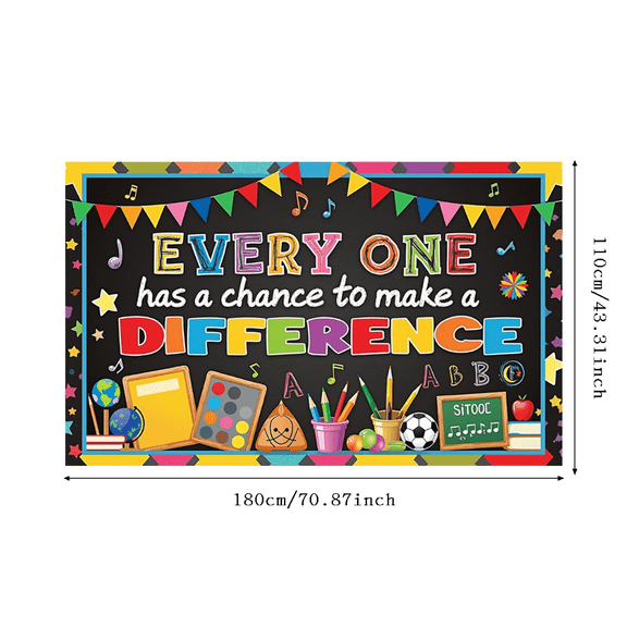 Polyester Material Educational Banner Creative Design Classroom Decor Motivational Theme for School Decoration Teacher Appreciation Student Encouragement