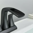 thumbnail image 7 of CES Two-Handle Bathroom Sink Faucet with Metal Drain Assembly and Supply Hose Lead-Free Mixer Double Handle Tap Laundry Utility Faucet Matte Black, 7 of 7