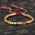 thumbnail image 4 of Tibetan Buddhist Braided Handmade Cotton Copper Beads Rope Bracelet Bangle 2022 G0U8, 4 of 9