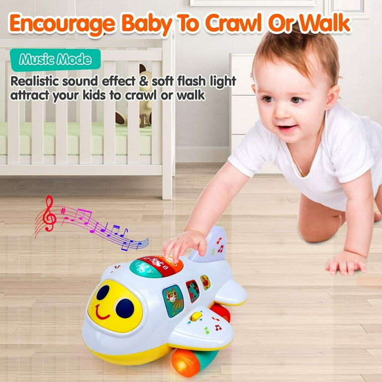 JBee Ctrl Baby Toy for 1 Years Old Boys Girls Electronic Airplane Toys with Light Music Toddlers Baby Learning Toys for 1 Year Old Boys First