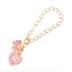 thumbnail image 5 of Ofertas Únicas 1 Pc Encanto de Cadena de Letra R en Forma de Mariposa y Corazón para Taza de Agua, Colgante de Aleación Rosa, 5 of 5