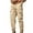 Khaki, variant on JURANMO Men's Cotton Cargo Pants Solid Color Multi Pockets Hiking Pants Big and Tall Casual Drawstring Trousers with Pockets Deals of the Day Khaki XL