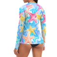 thumbnail image 5 of joogoo Womens UPF 50+ Rash Guard Starfish Watercolor Long Sleeve UV Protection Sun Shirts Tops S, 5 of 7