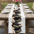 thumbnail image 4 of Graduate Table Runner 48 Inches, Funny Words Modern Art Bed Runner Dresser Scarves Tabletop for Indoor Outdoor Parties/Ceremony/Banquet, 13" x 48", 4 of 8