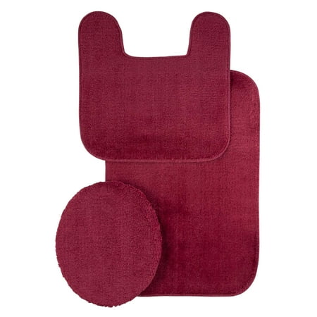Fit Bath - Plush Rug and Lid 3 Pc Bath Set