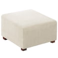 thumbnail image 1 of Flamingo P Housse Extensible pour Ottoman Housse de Protection pour Meubles Tabouret de Rangement Pliant Housse Douce avec Fond Élastique - Biscotti Beige, 1 of 4