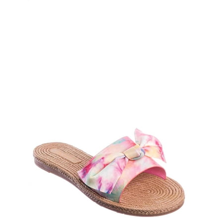 

Espadrille Woven Knotted Bow Slides - Jute Rope Weaved Slip On Sandal
