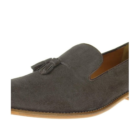 

Mens Suede Dark Gray Leather Comfort SL307 Dress Shoes