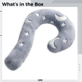 thumbnail image 5 of Pet Calming Pillow for Dogs Cats, 15.7 x 23.6 in / 40 x 60 cm Glow In The Dark Pet Pillow with Star Design, U-Shaped Pet Pillow for Joint & Neck Support, Machine Washable Gray, 5 of 5