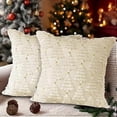 thumbnail image 1 of Lanpn Christmas 50x50 Throw Pillow Covers Set of 2, Winter Star Chrismas Tree Throw Pillow Cases Soft Plush Faux Fur Wool 20 x 20 Winter Cushion Cover, 1 of 3