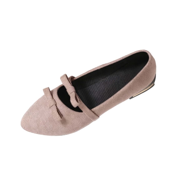 Tauxra Women's Casual Flat Shoes Comfortable Loafers Slip Ons with Bow Rhinestone Decor for Women Everyday Wear