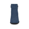 thumbnail image 2 of Unique Bargains Women's Chunky Heels Side Zipper Ankle Booties DarkBlue US 9.5, 2 of 8