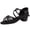 Black, variant on Otqutp Latin Dance Shoes for Girls Low Heels Tango Salsa Ballroom Shoes Summer Professional Performance Practice Dancing Shoes