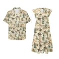 thumbnail image 4 of Garronmavis Horse Cowboy Couples' Outfits Cactus Husban and Wife Clothing Women's V-neck Dress Beach Party Dresses Size 7XL and Short Sleeve Shirt for Men Light Hawaiian Shirts, 4 of 7