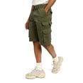 thumbnail image 3 of G-Style USA Men's Relaxed Fit Belted Cargo Shorts - Solid Olive - 36, 3 of 6