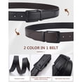thumbnail image 7 of AWAYTR Men Reversible Leather Belt - 1.33'' Wide Genuine Leather Dress Belt for Casual and Business Wear, 7 of 7