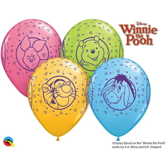 11" WINNIE THE POOH and Friends Latex Birthday Balloon • Party Supplies Decorations Balloon - Pack of 6