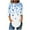 Sky Blue Plus Size Blouse for Women_l, variant on CYMMPU Floral Pattern 3/4 Sleeve Tunic Tops Loose Fit Spring Tops Blouses for Women Dressy Casual Summer Trendy Shirts Crew Neck Empire Waist A Line T-Shirts S