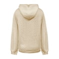 thumbnail image 5 of 2025 Spring Hoodie Beige Hoodie Long Sleeves V-Neck Sweater Cardigan Solid Color Cute Sweater Casual Wear Hoodie(3XL), 5 of 5