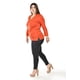 thumbnail image 2 of Blusa con detalles de encaje Roman Fashion /Tallas Extras, 183 (Chedron) naranja oscuro 38, 2 of 5