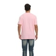 thumbnail image 3 of Zfeel Short Sleeve Crewneck T-Shirt, Men's 100% Cotton Super-Soft Blank Tee, Light Pink, M, 3 of 6