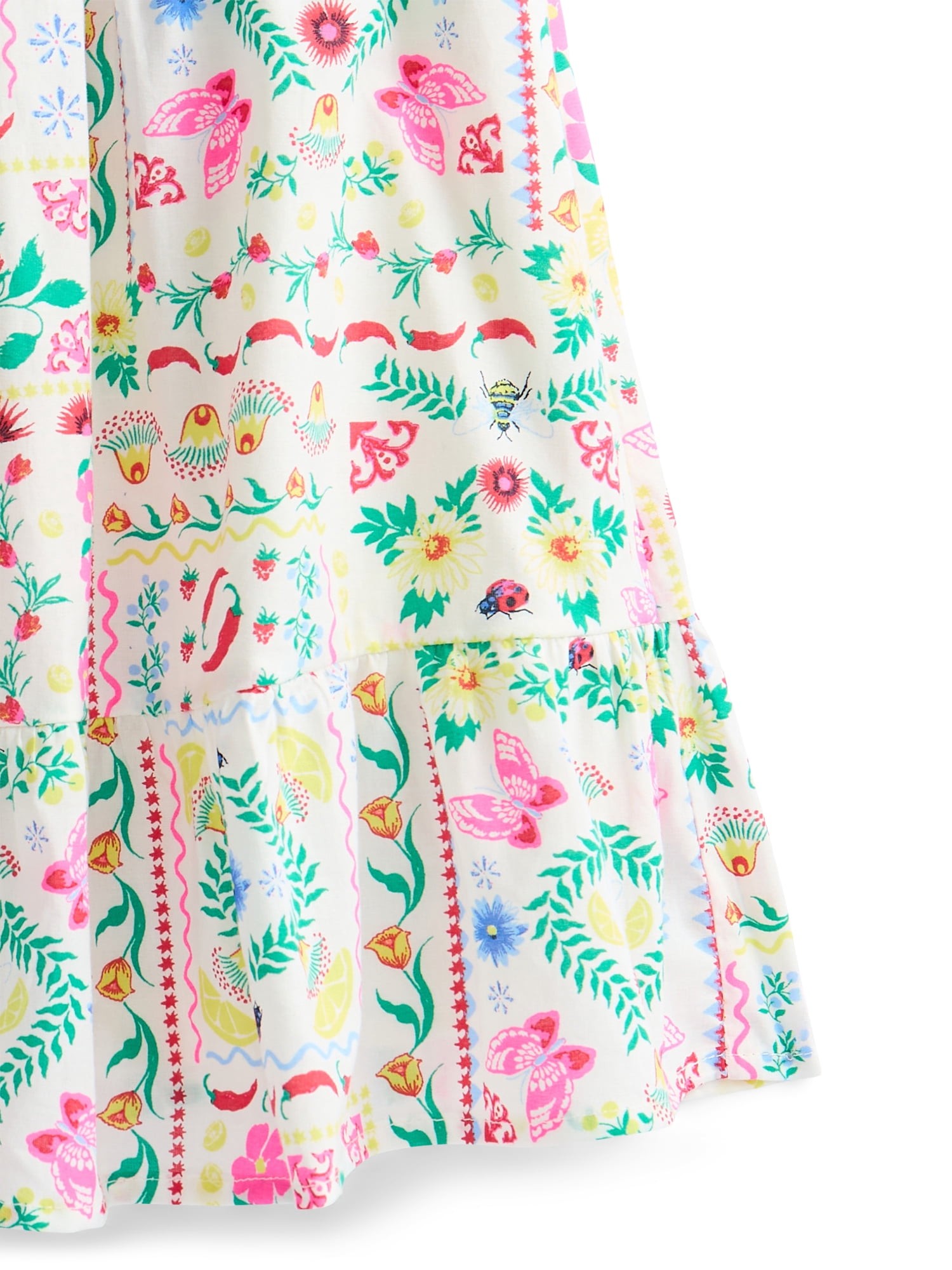 Wonder Nation Toddler Girls Sleeveless Allover Print Dress, Sizes 12M-5T