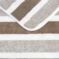 thumbnail image 3 of NC 2 Piece Bath Towel Set, Double Stripe Microfiber Soft Fast Drying Towels, Brown, 3 of 5