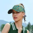thumbnail image 5 of Pofeuu Mushrooms and Flowers Print Sunscreen Visor Cap Adjustable Sport Empty Top Baseball Sun Cap for Men Women Sports Outdoor Headwear, 5 of 7