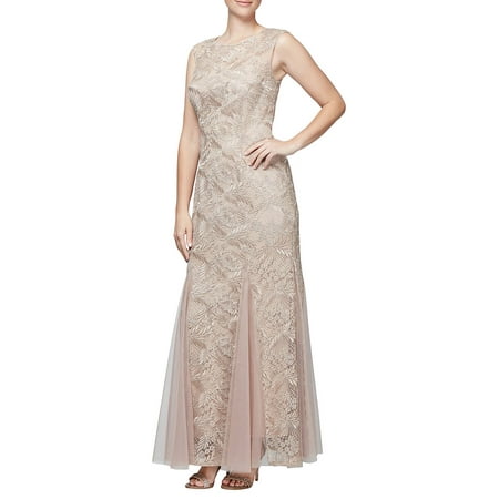 Alex Evenings Sleeveless - Embroidered Sleeveless Fit-&-Flare dress