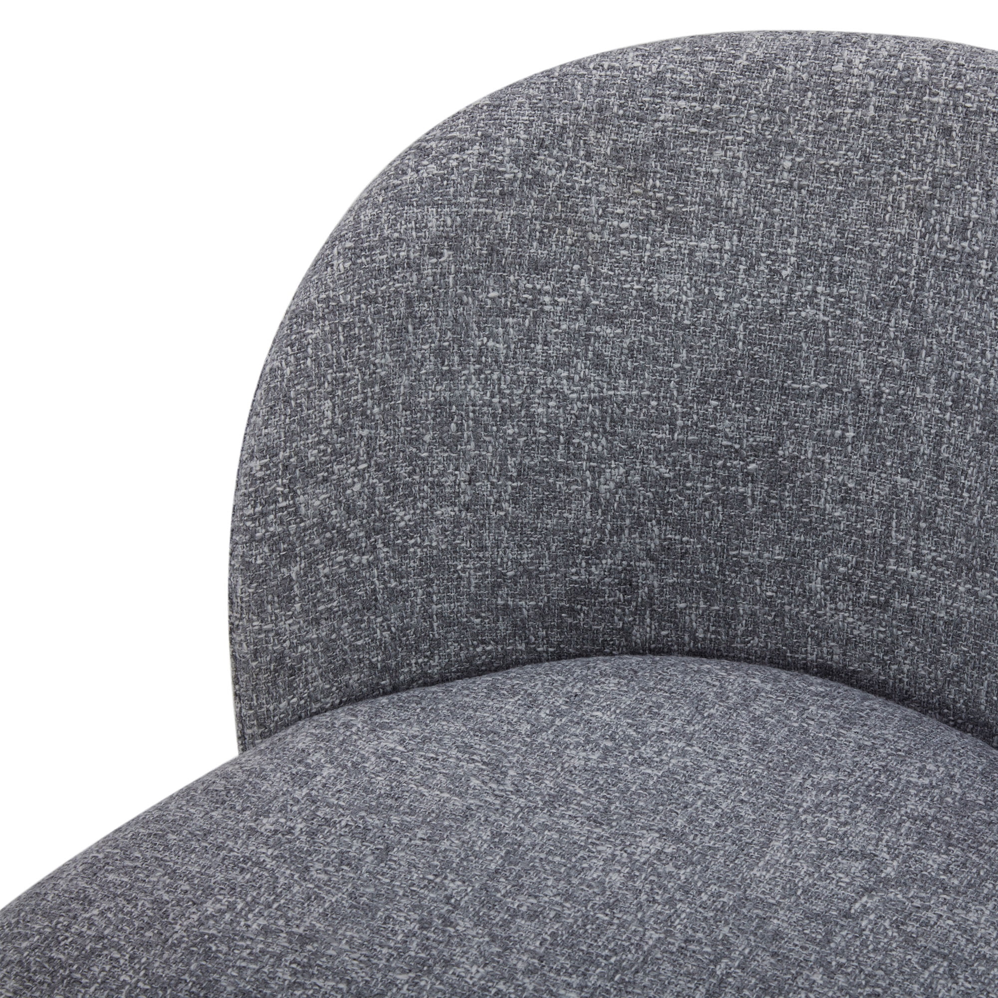 CHITA 27" Swivel Upholstered Counter Bar Stools Set of 2 with Back & Metal Legs, Fabric in Gray