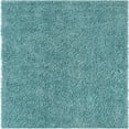 thumbnail image 3 of Unique Loom Davos Shag Collection Area Rug - Solid (10' Square Aqua), 3 of 7