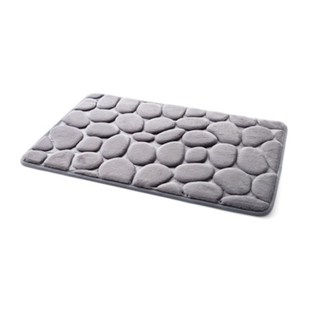 Non-slip Absorbent Cobblestone Rug Bathroom Kitchen Carpet Door Mat Decor 