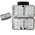 thumbnail image 1 of Large Grey ABS Fishing Tackle Organizer with Waterproof Design, Shock-Absorbing Inner Box, Silicone Sealing Strips, Transparent Inner Lids & Bounce-Open Feature for Orderly Storage of Fishing, 1 of 7