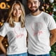 thumbnail image 5 of T-Shirts for Men, Love You Heart Crew Neck Cotton T-Shirt Men's Short Sleeve Valentine's Day Red Hearts Stripe, 5 of 8