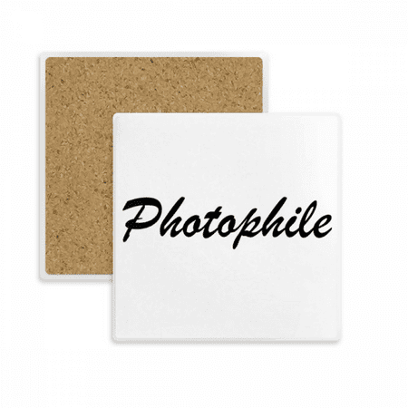 

Stylish Word Photophile Square Coaster Cup Mat Mug Subplate Holder Insulation Stone