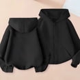 thumbnail image 2 of Mfakffe Boys Girls Sweatshirt Zipper Long Sleeve Hoodies Solid Hooded Sweatshirts Fashion Fall Pullover Sweaters With Pockets, 2 of 4