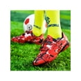 thumbnail image 6 of Gomelly Children Sneakers Round Toe Soccer Cleats Low Top Football Shoes Lightweight Athletic Shoe Training Sports Red (TF Cleats) 10C, 6 of 6