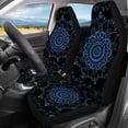 thumbnail image 3 of KUIFORTI Blue Mandala Auto Seat Cover Pack of 4, Automotive Interior Decor Trendy Accessories Car Front Seats and Rear Bench Cove Fashion Auto Interior for Car Sedan Auto Truck SUV, 3 of 7