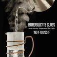 thumbnail image 2 of OVENTE French Press Coffee Maker 27 Ounce with Heat Resistant Borosilicate Glass, Stainless Steel Design and 4-Level Filter System, Portable Cold Brewer Pot for Travel, Camping or Gift, Copper FSW27C, 2 of 8