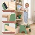 thumbnail image 5 of Wooden Step Stool, Toddler Kitchen Stool Helper Bathroom Portable Pine Wood Anti-slip Foot Stools Step Ladder Adults Kids, 5 of 10