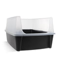 thumbnail image 1 of Caja de arena para gatos IRIS USA XXL con la parte superior abierta, 30 de largo x 20 de ancho x 14 de alto, color negro, 1 of 9