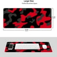 thumbnail image 2 of LAMIRO Red and Black Gaming Mouse Pad Large XL Desk Mat Camo Camouflage Long Extended Pads Big Mousepad Home Office Decor Accessories for Computer Pc Laptop, 2 of 4