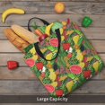 thumbnail image 5 of Honeii Fruits Vegetables And Berries Print Tote Bag, Reusable Grocery Shopping Bag,Shoulder Bag with Inner Pocket, 5 of 7