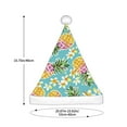 thumbnail image 3 of KLL Christmas Hats for Adults Plush Cute Pineapples Print Santa Hat Xmas Fluffy Santa Claus Hat for Women Men, 3 of 6