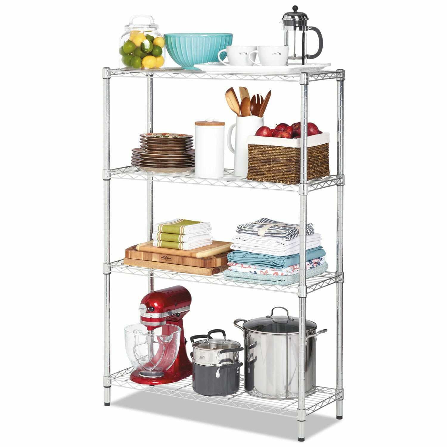 Residential Wire Shelving Four Shelf 36 Inch Wide X 14 Deep Wire Shelving Four Shelf 36 Inch Wide X