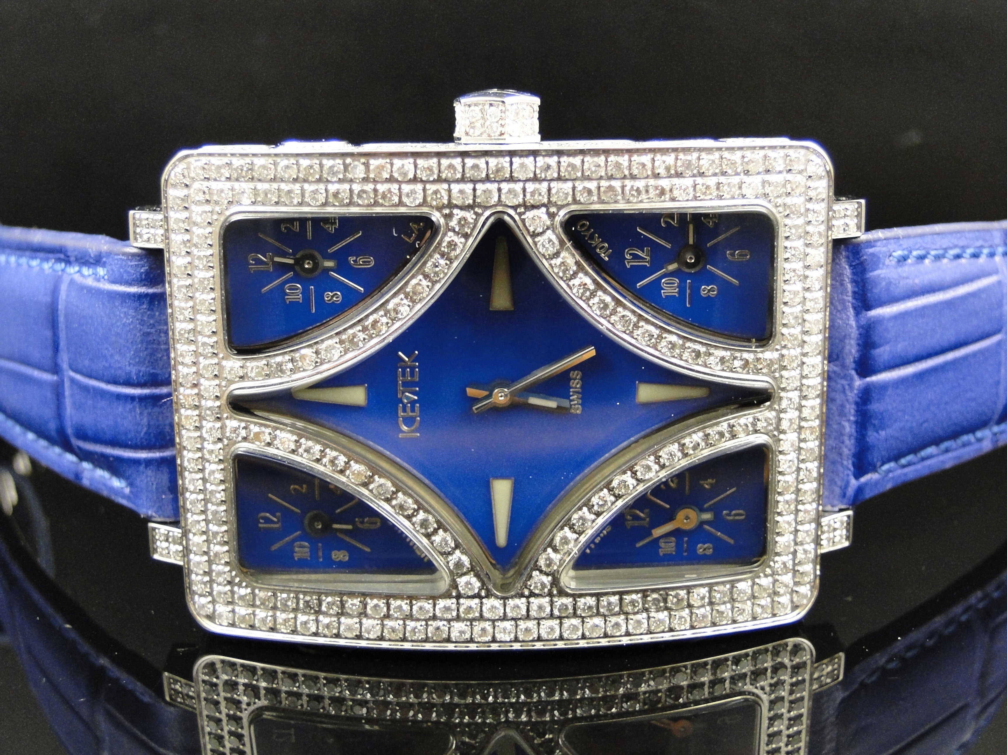 Other Ice Tek Quintempo II Diamond Watch 7.5 Ct Blue - Walmart.com