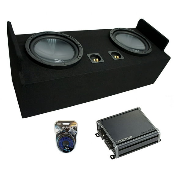 1982-2004 Chevy S-10 Extended Cab Truck Harmony R124 Dual 12" Sub Box & CXA400.1
