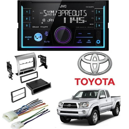 Radio For Car Jvc JVC KW-R930BTS 2-Din In-Dash Car Stereo CD Player w/Car Radio Stereo Single Double DIN Dash Kit Harness for 2005-2011 Toyota Tacoma ()